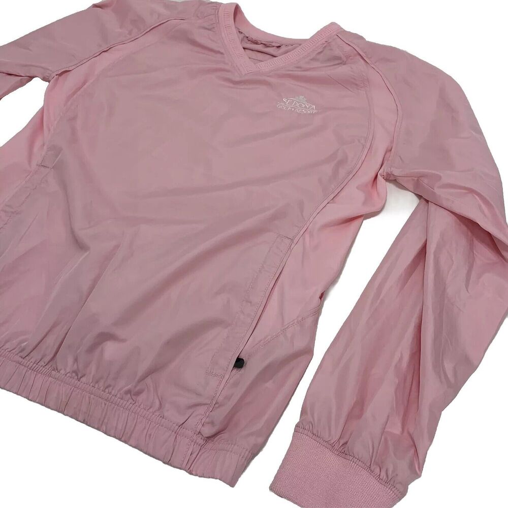 Glen Echo Golf Jacket Sedona Resort Womens Long Sleeve Pull Over Pink Sz S
